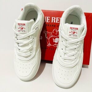 True Religion  Jones  Boys  Court White Sneakers